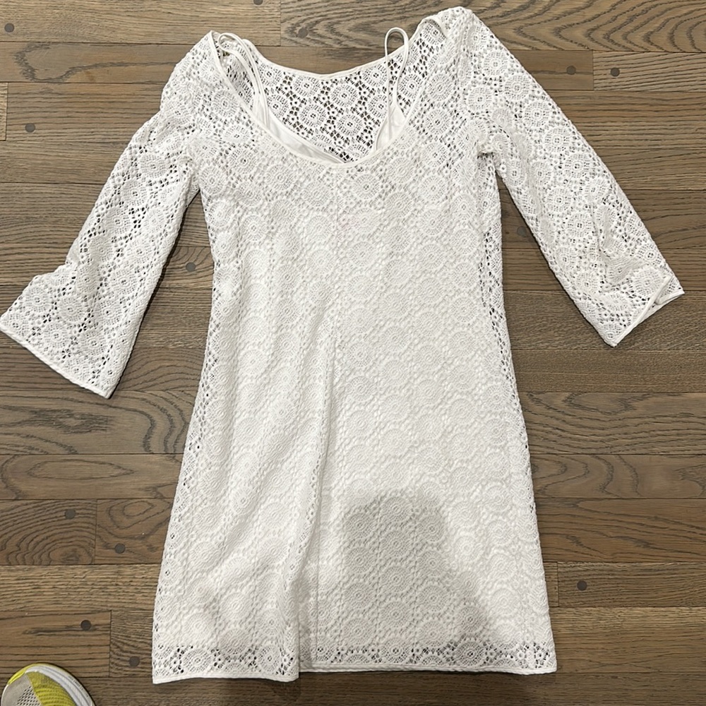 Lilly Pulitzer White Eyelet Dress - sz M - Picture 3 of 3